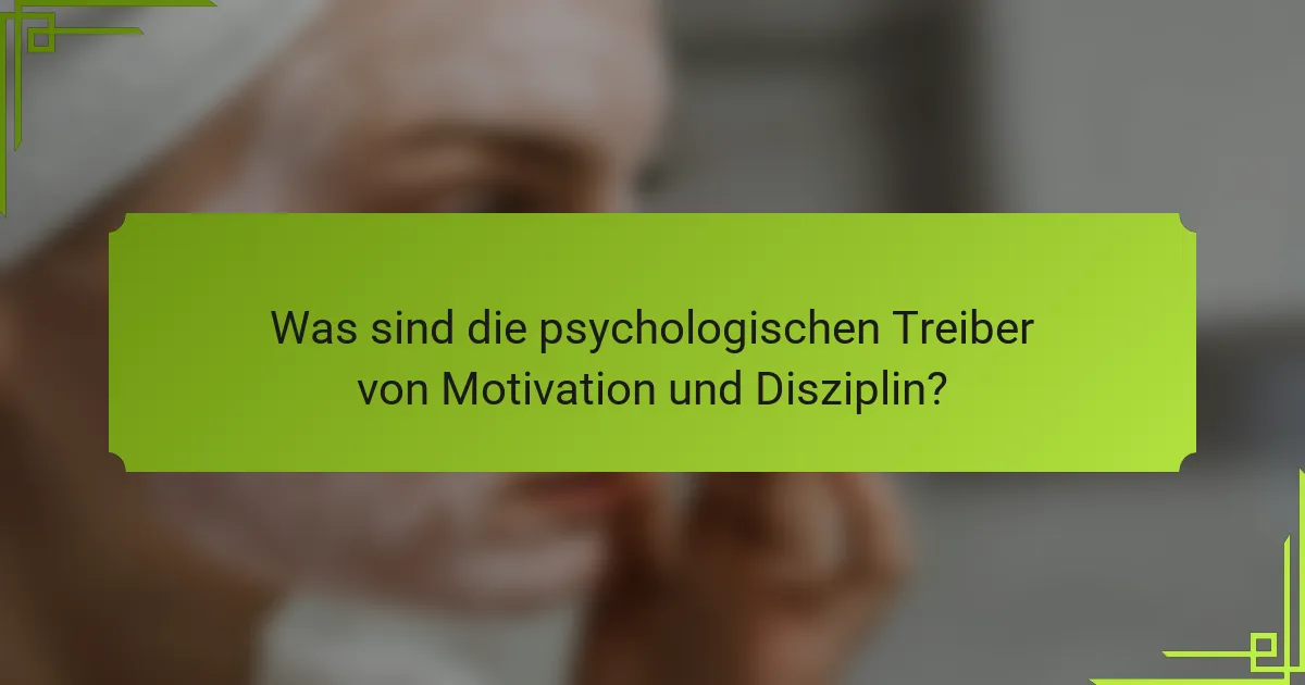 Was sind die psychologischen Treiber von Motivation und Disziplin?